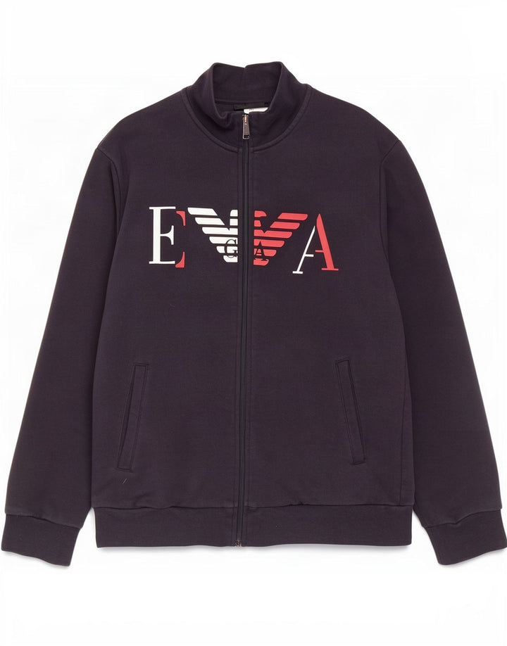 Emporio Armani Мужская спортивная куртка с рисунком, средний черный