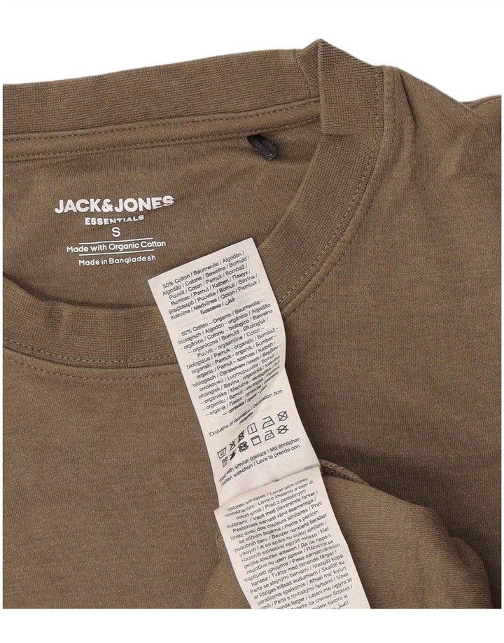 Мужская футболка Jack & Jones, маленький размер, цвет хаки, хлопок