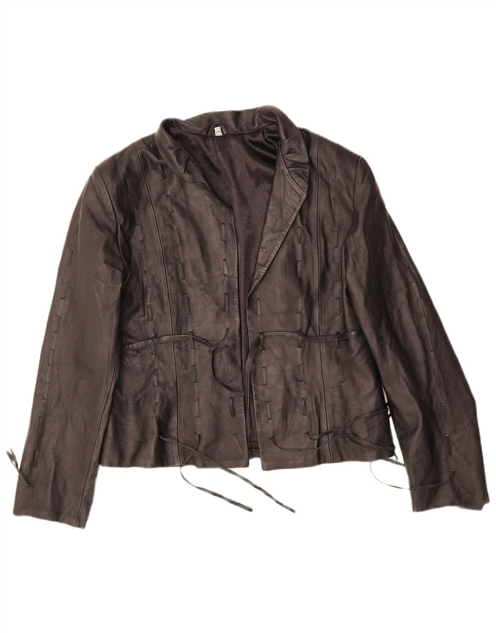 Куртка женская кожаная VINTAGE IT 44 Medium Black