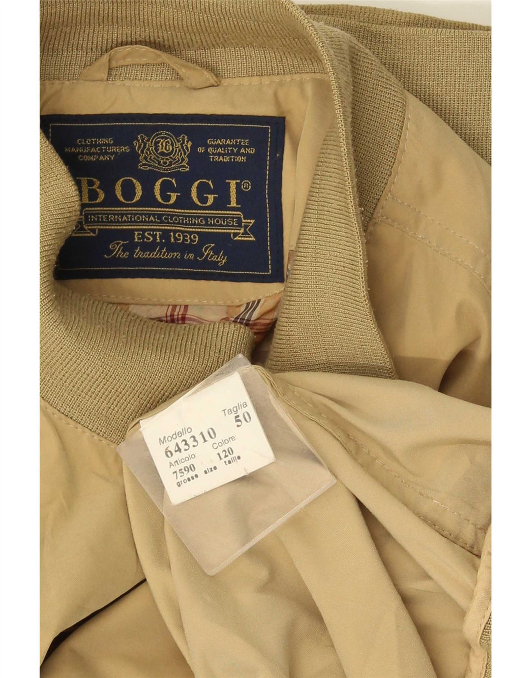 Мужская куртка-бомбер Boggi IT 50, большой цвет хаки, полиэстер