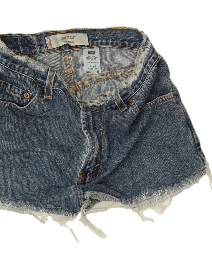 LEVI'S Womens 517 Denim Shorts W30 Medium Blue Cotton Vintage Levi's and Second-Hand Levi's from Messina Hembry 
