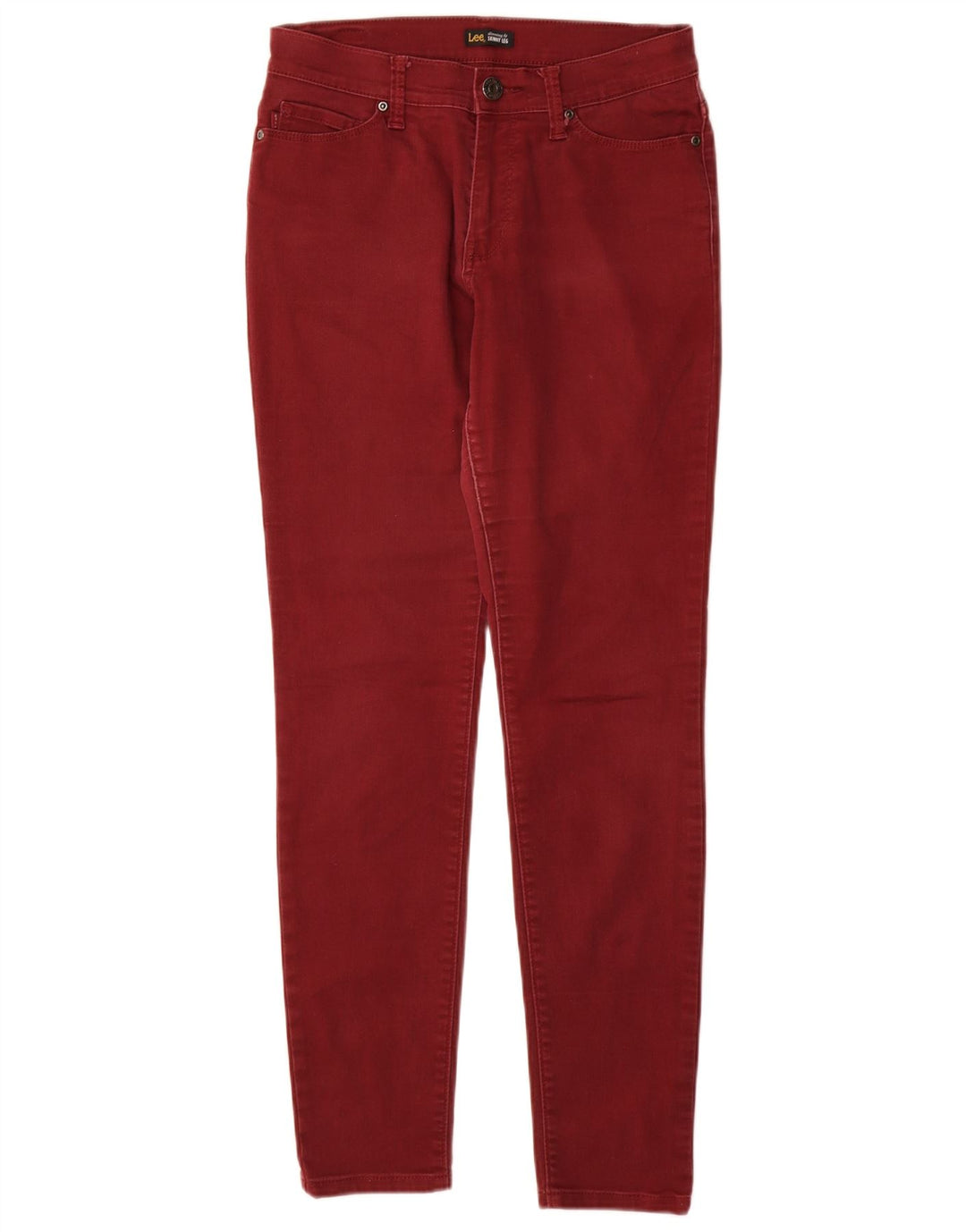 Женские повседневные узкие брюки LEE США 4, маленькие W26 L29, бордовый хлопок