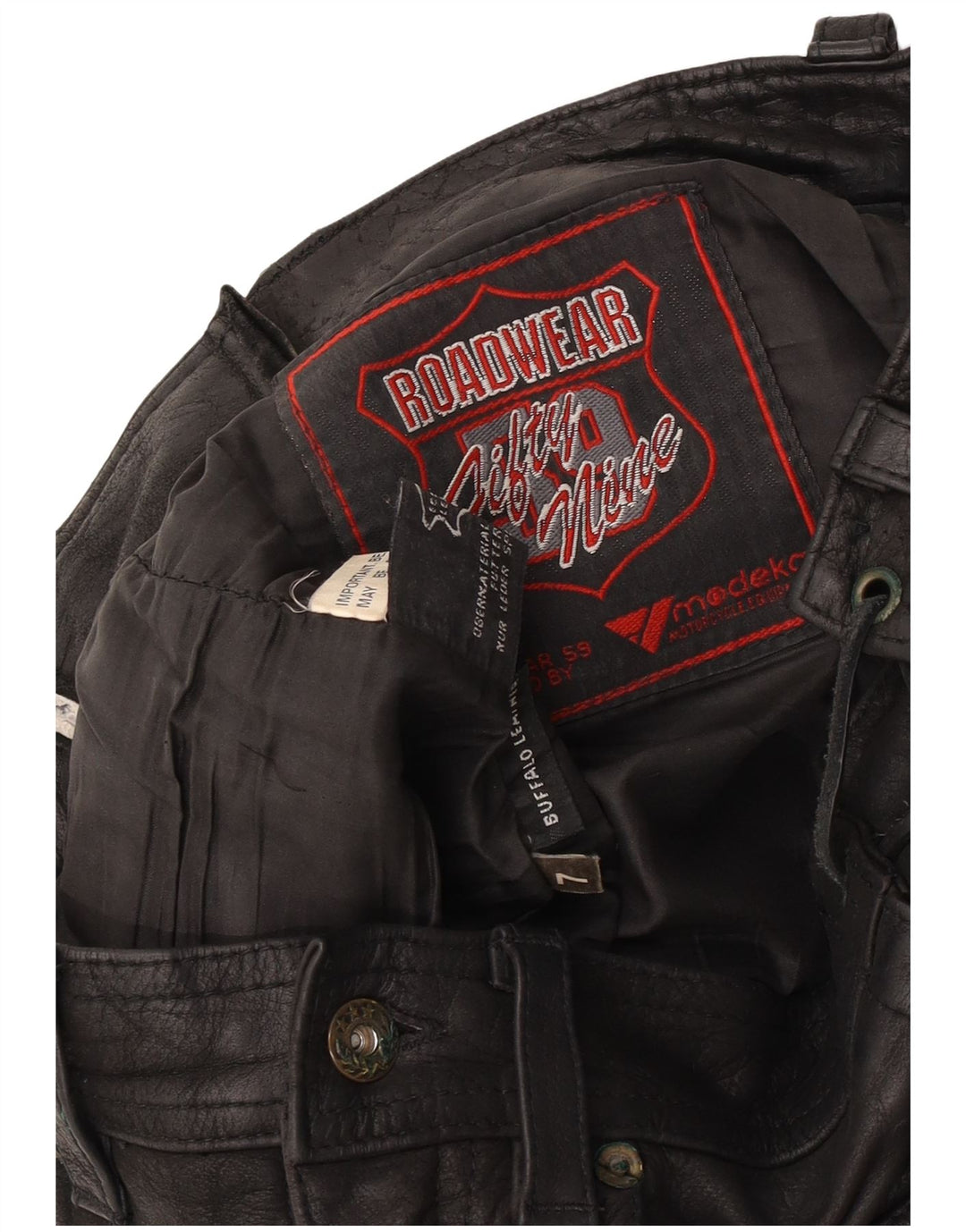Женские кожаные брюки Modeka W28 L30 черные кожаные