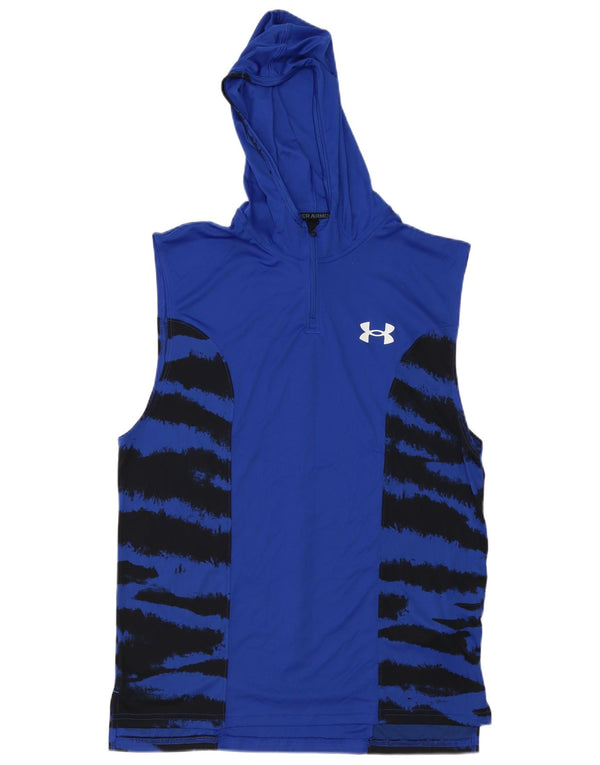 Мужской жилет с капюшоном и графическим рисунком Under Armour, большой синий полиэстер с животным принтом