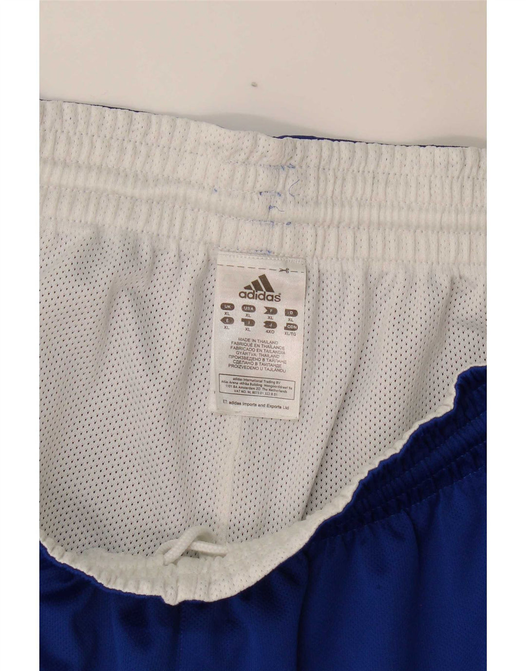 Мужские спортивные шорты Adidas XL синие из полиэстера