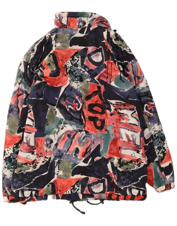Винтажная мужская ветровка с абстрактным узором, Великобритания, 42 XL, разноцветная