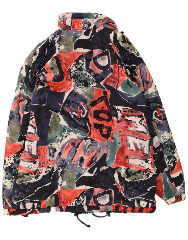 Винтажная мужская ветровка с абстрактным узором, Великобритания, 42 XL, разноцветная