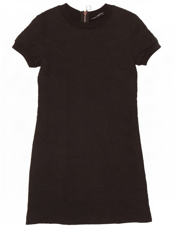 Zara Womens Basic Dress UK 12 Medium Black Paisley
