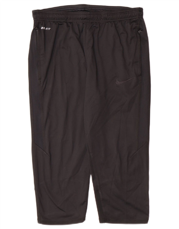 Мужские спортивные шорты-бермуды Nike Dri Fit среднего размера, черный полиэстер
