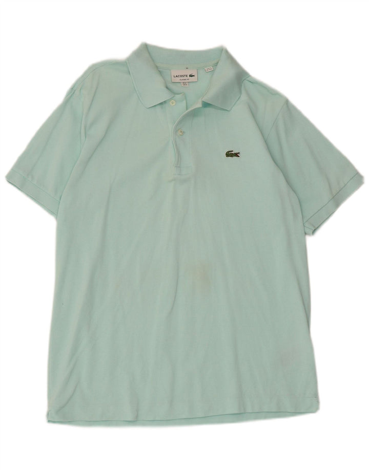Мужская рубашка-поло классического кроя Lacoste, размер 4, средний бирюзовый хлопок