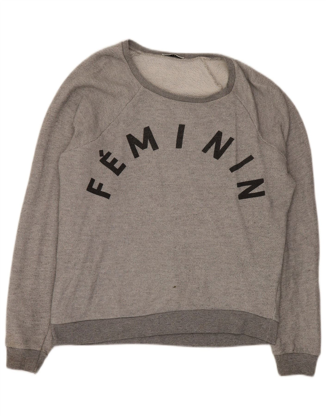 Женский джемпер оверсайз с рисунком WHISTLES UK 8, маленький серый