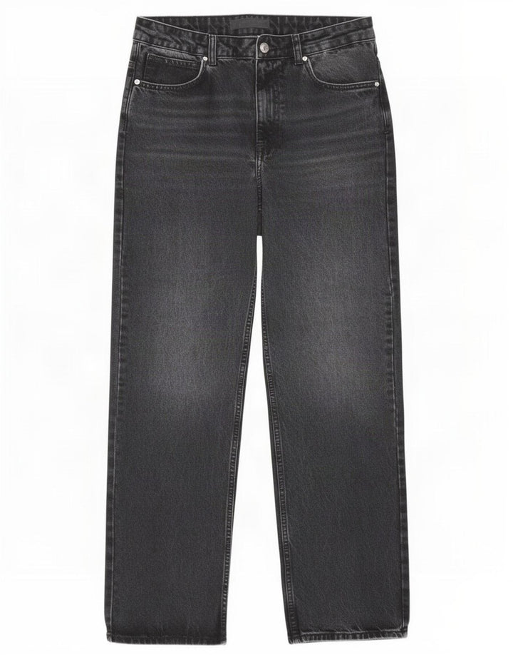 Женские прямые джинсы Zara EU 40 Medium W30 L31, черный хлопок
