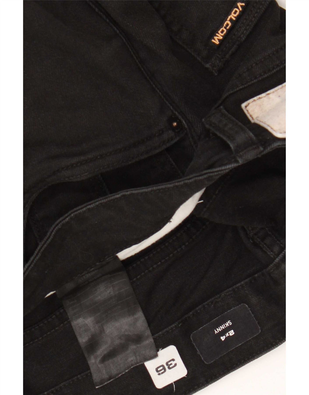 Мужские джинсы скинни Volcom W36 L32, черный хлопок
