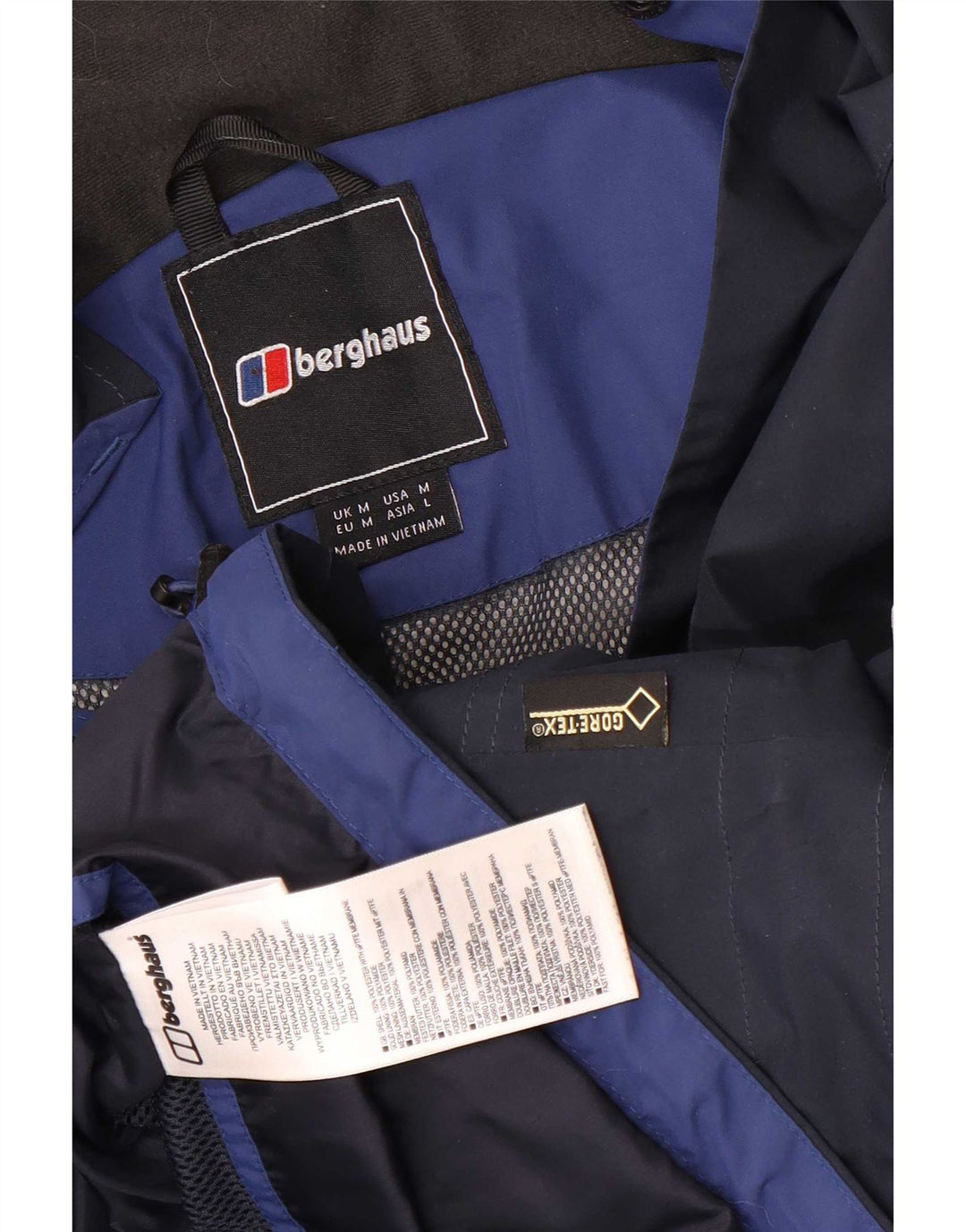 Berghaus Мужская дождевик с капюшоном UK 38 Средний Темно-Синий Полиэстер