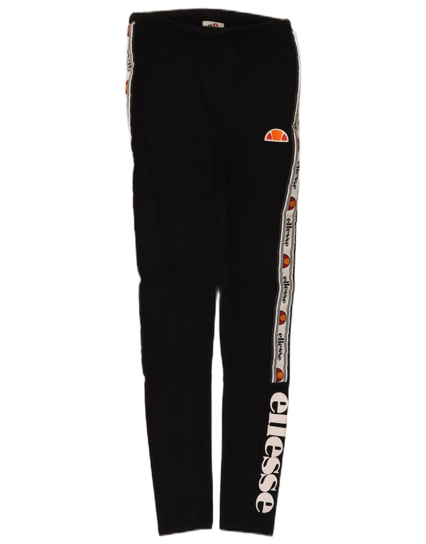 ELLESSE Женские леггинсы с рисунком UK 8 Smal, черные, хлопок с цветными блоками