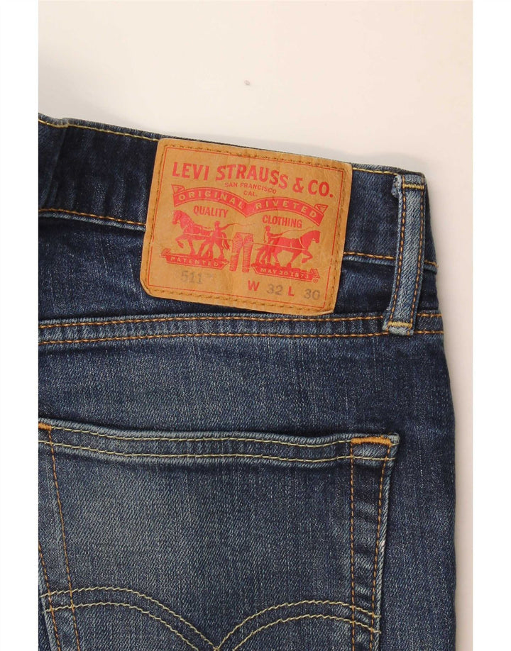 Женские джинсы Levi's 511 Slim W32 L30 Темно-синие, хлопок