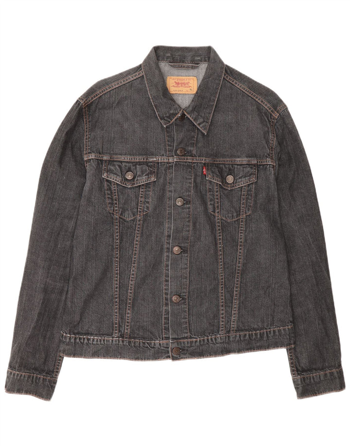Джинсовая куртка Levi's для девочек 15-16 лет, XL, серый хлопок