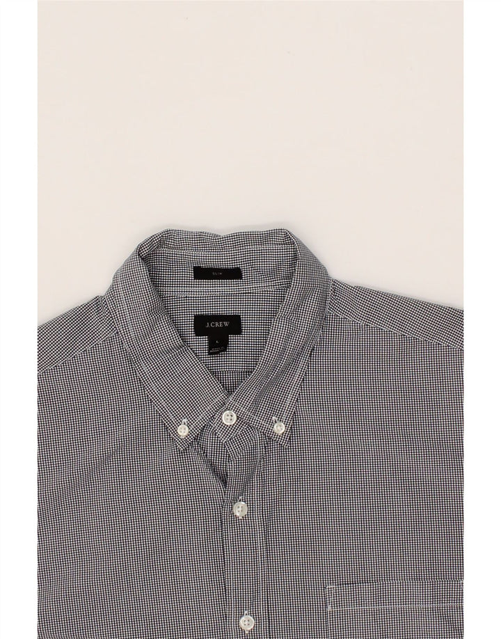 J. CREW Mens Slim Shirt Large Grey Check Cotton Vintage J. Crew and Second-Hand J. Crew from Messina Hembry 
