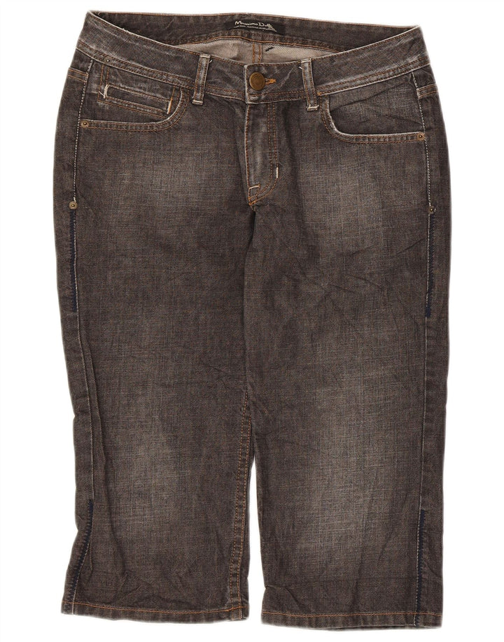 Женские джинсовые шорты-бермуды Massimo Dutti W28, средний серый хлопок