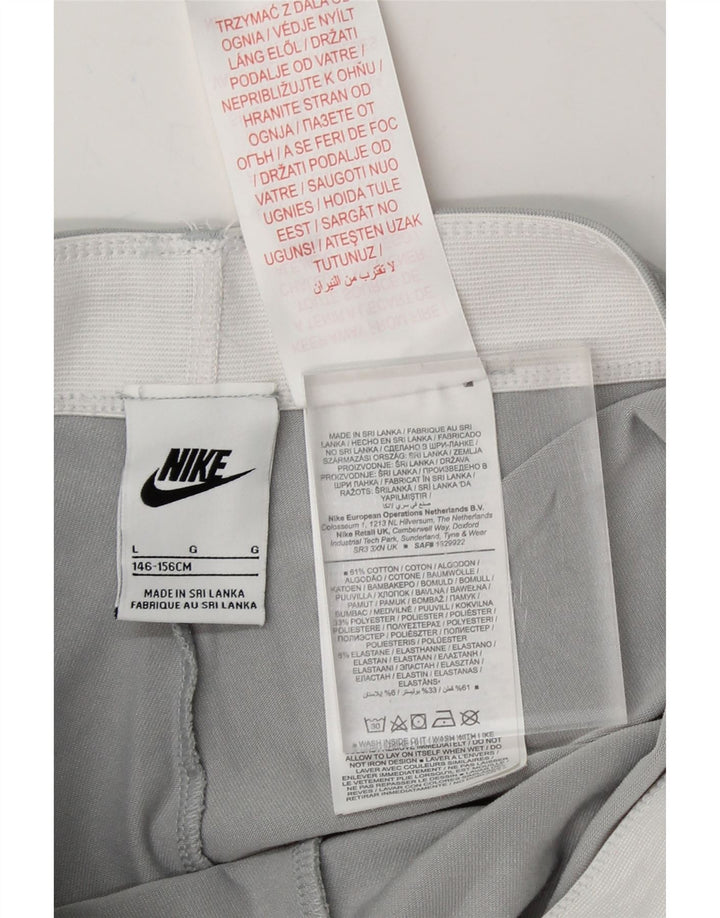 NIKE Girls Leggings 12-13 Years Large Grey Cotton Vintage Nike and Second-Hand Nike from Messina Hembry 