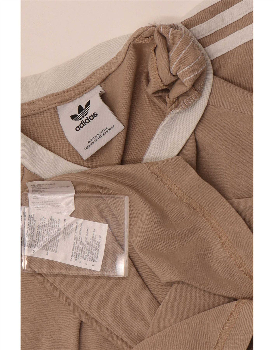 Мужская футболка Adidas Top Small Brown Хлопковая ретро