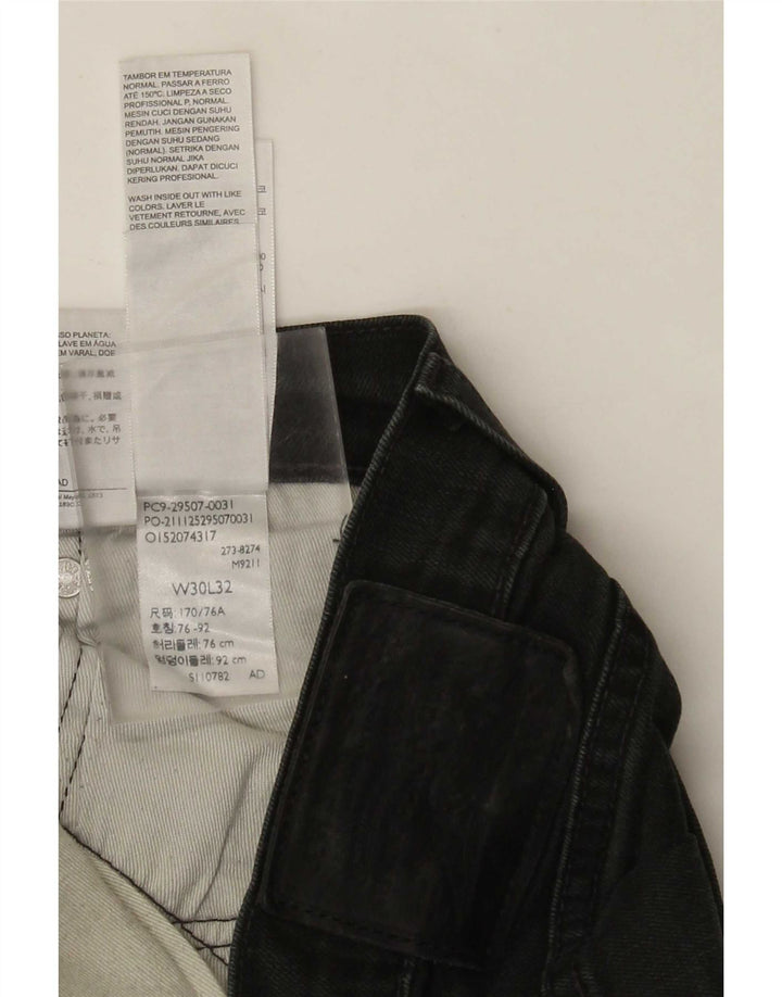 Мужские узкие джинсы Levi's W30 L32, черный хлопок