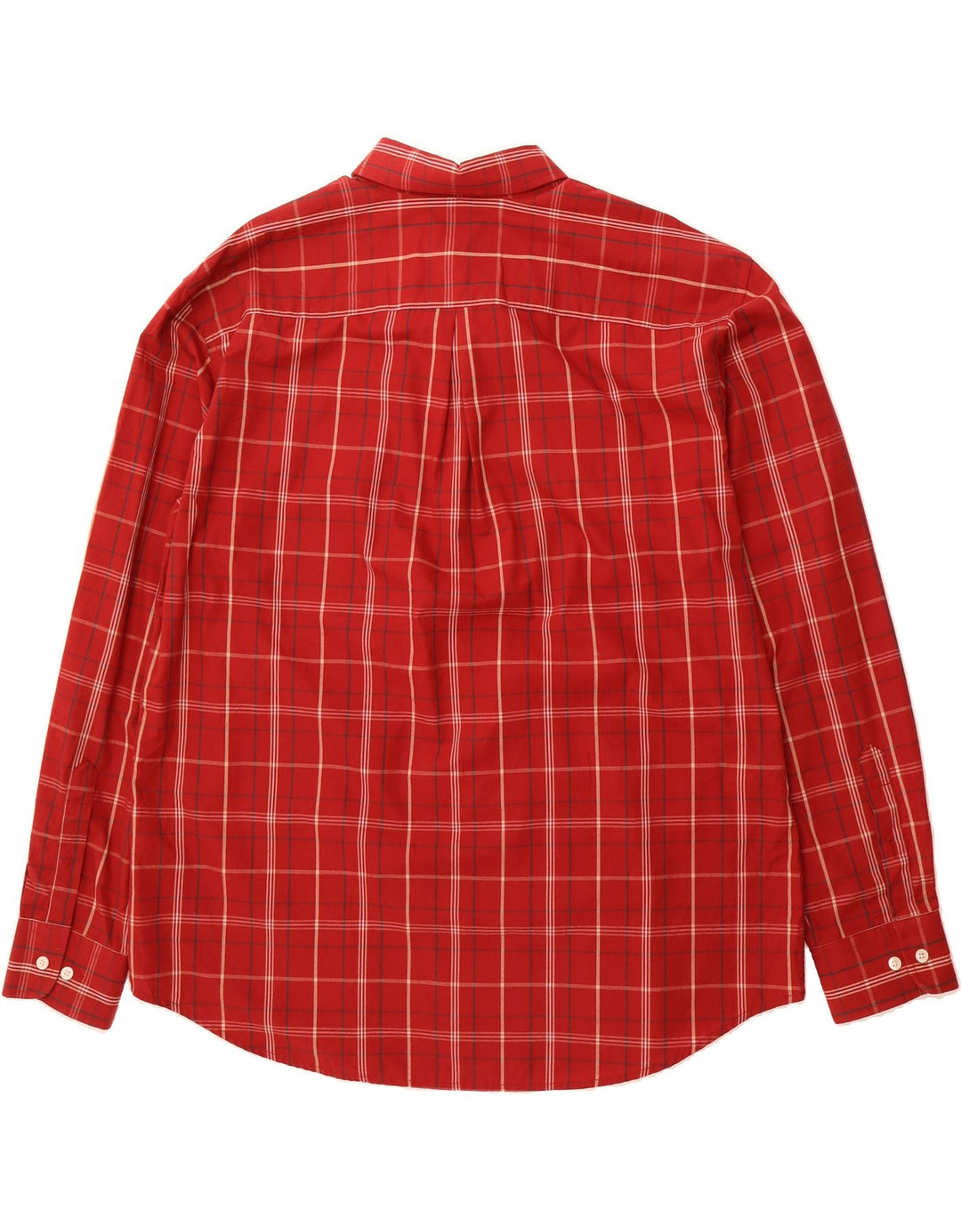 DOCKERS Mens Shirt Size 17 1/2 XL Red Check Cotton Vintage Dockers and Second-Hand Dockers from Messina Hembry 