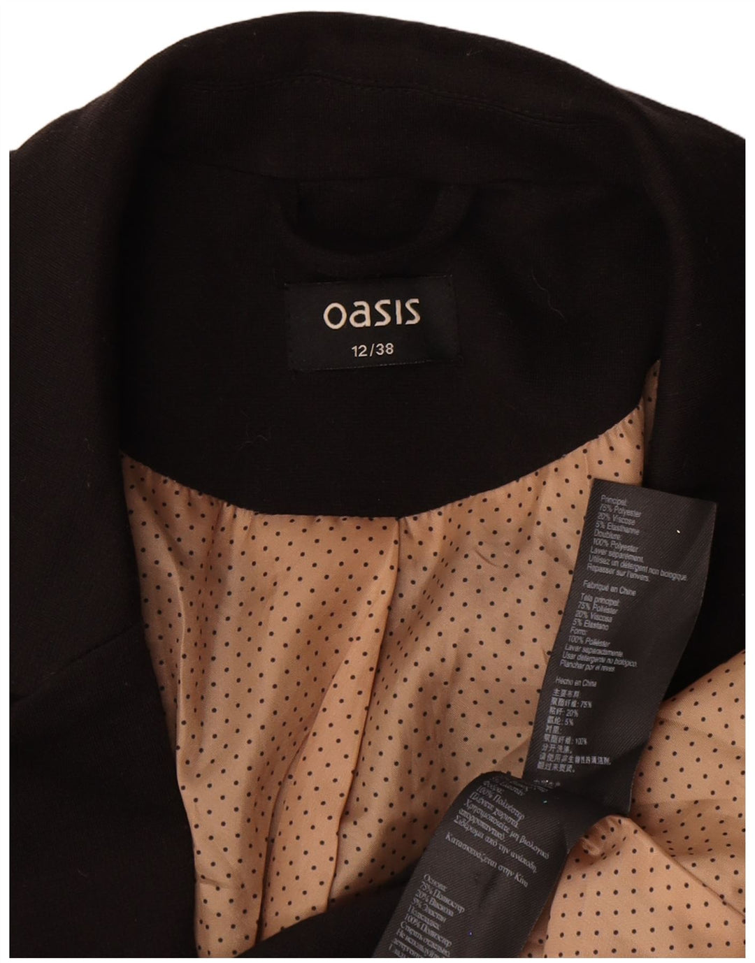 Женский пиджак Oasis на 1 пуговице, Великобритания 12, средний черный полиэстер