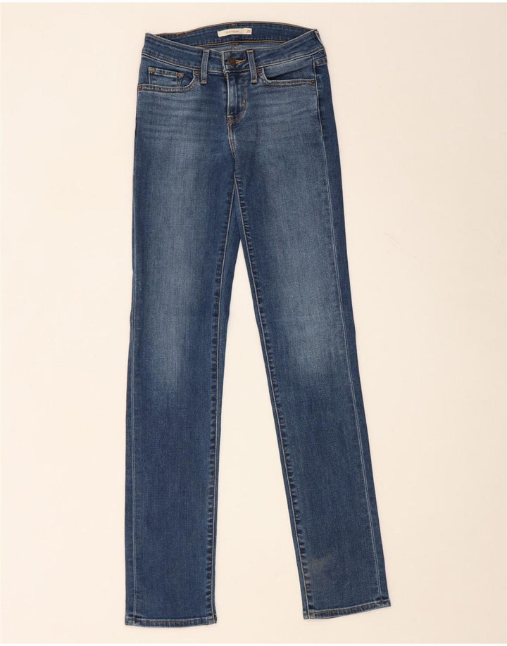 Женские прямые джинсы Levi's 714 W25 L34 синие, хлопок