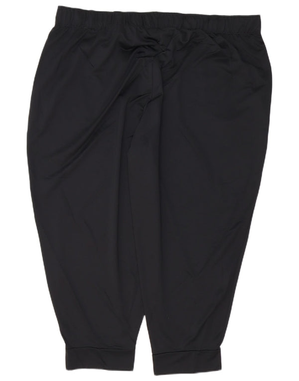 Женские спортивные брюки-капри Nike Dri Fit, брюки для бега, Великобритания 20, 2XL, черные