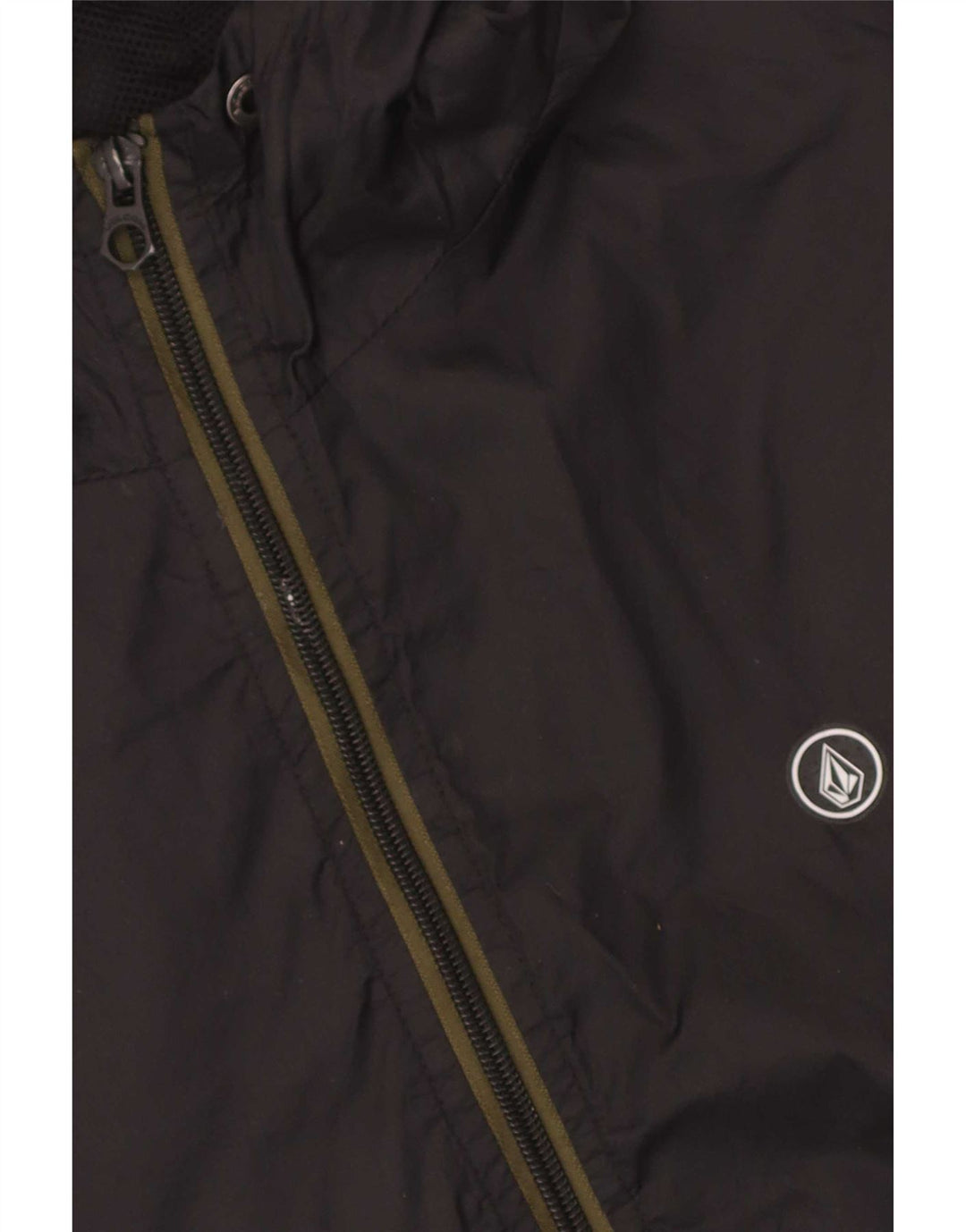 Мужская дождевик с капюшоном Volcom UK 36, маленький черный камуфляжный нейлон