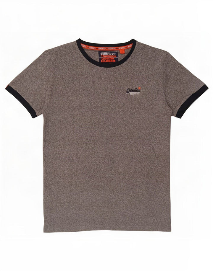 Мужская футболка Superdry, большой серый хлопок
