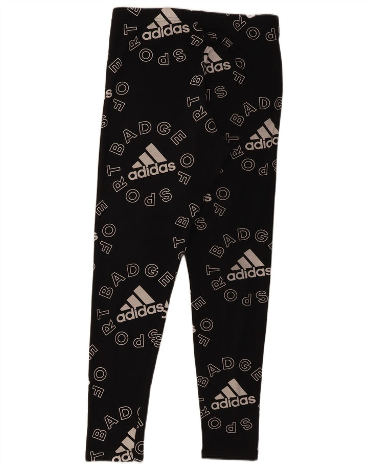 Женские леггинсы с рисунком Adidas UK 12/14, средние, черные