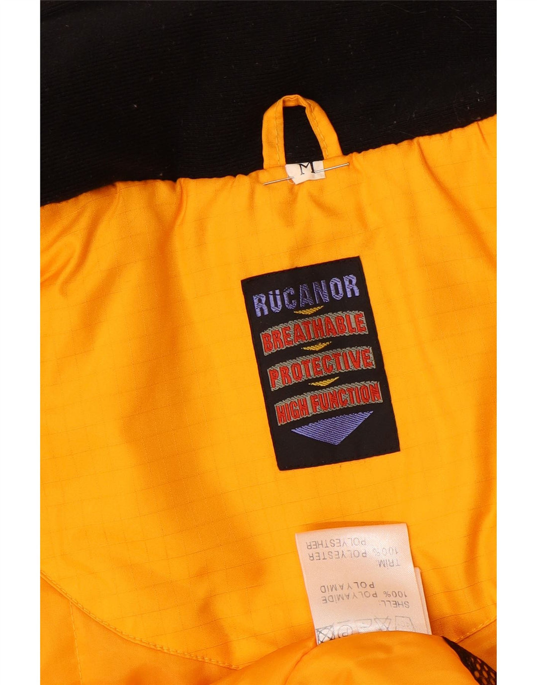 Мужская стеганая куртка свободного кроя RUCANOR UK 48, средний желтый цвет с цветными блоками