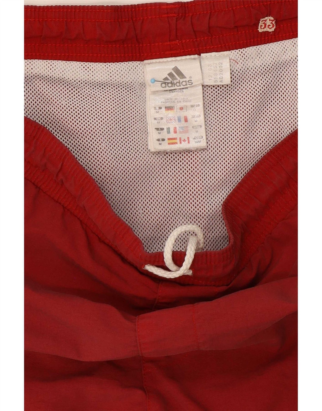 Мужские шорты для плавания Adidas среднего темно-бордового цвета из полиэстера