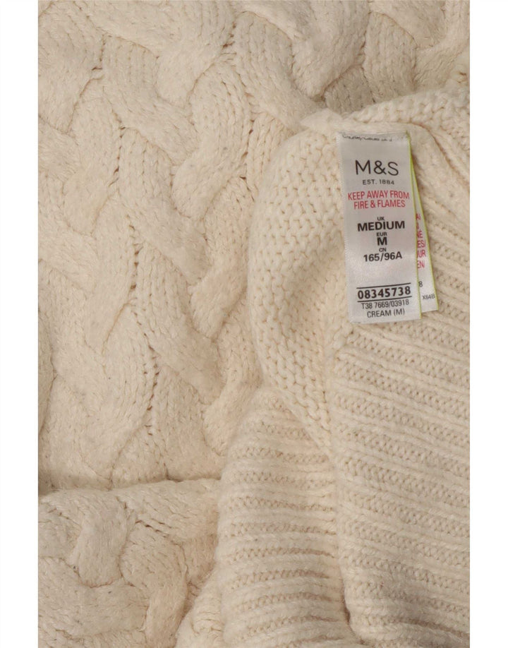 Женский джемпер с высоким воротником Marks & Spencer, Великобритания, 14, средний, белый цвет