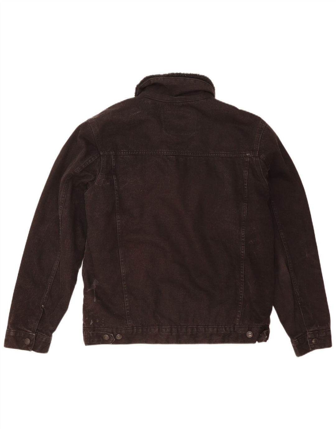 Мужская джинсовая куртка из шерпы Zara UK 42 XL, черный полиэстер