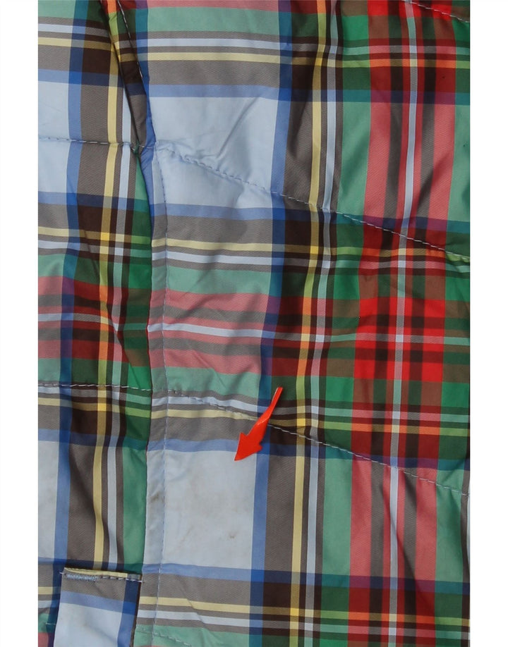 LANDS END Женский утепленный жилет UK 10, маленький полиэстер в разноцветную клетку