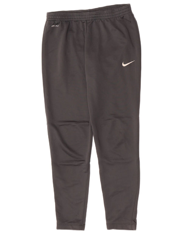 Мужские спортивные брюки Nike Dri Fit из полиэстера среднего серого цвета