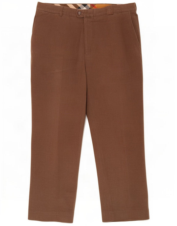 Мужские прямые брюки-чиносы Burberry IT 48 Medium W32 L28 Коричневые, хлопок