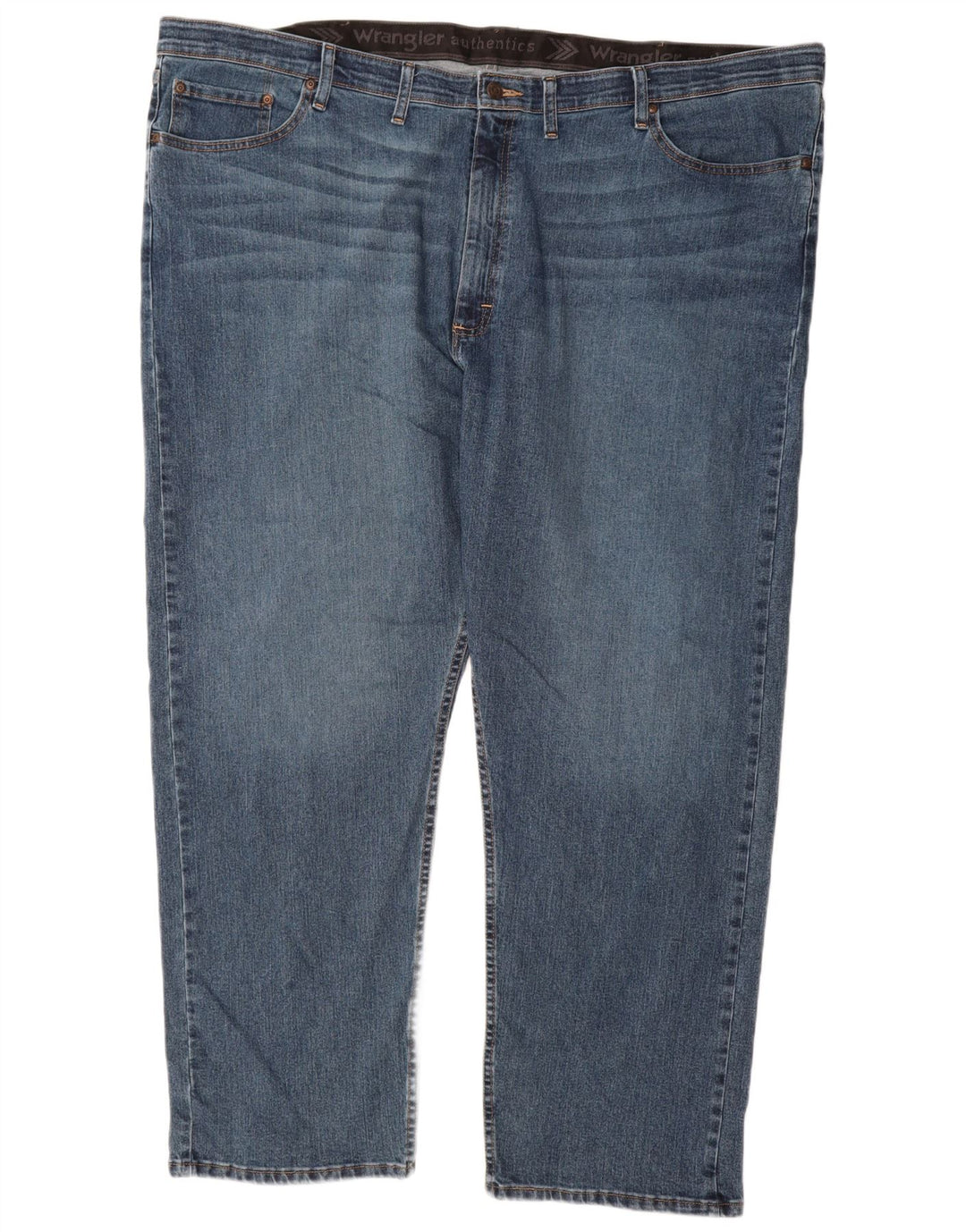Мужские прямые джинсы Wrangler W48 L30 синие, хлопок