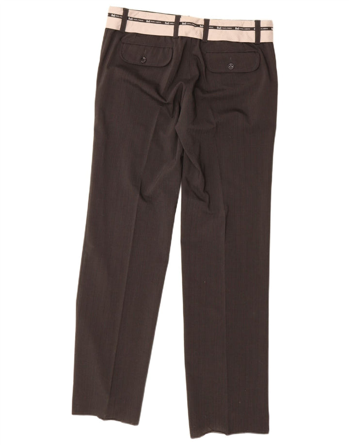 DOLCE & GABBANA Мужские повседневные брюки с рисунком W34 L33, черные в полоску