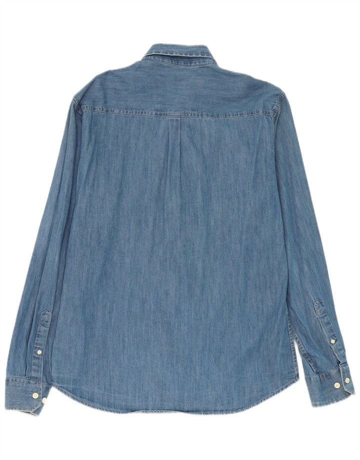 Мужская джинсовая рубашка Jack & Jones XL, синяя, хлопок