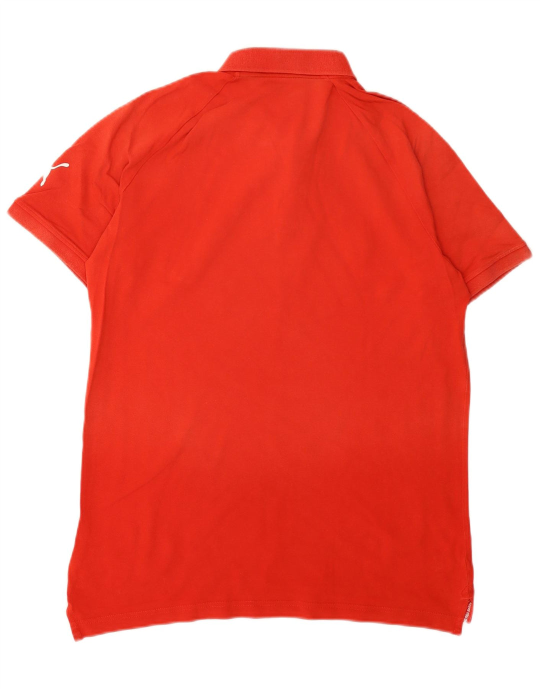 Мужская рубашка-поло с рисунком Puma, хлопковая, спортивная, среднего красного цвета