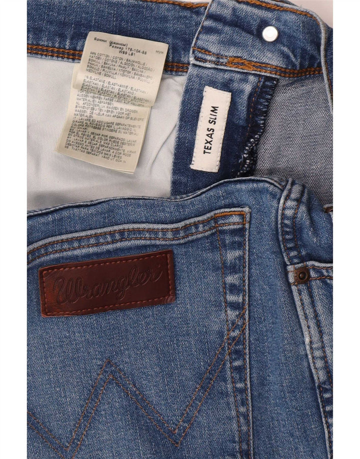 Мужские джинсы Wrangler Texas Slim W35 L29, синий хлопок