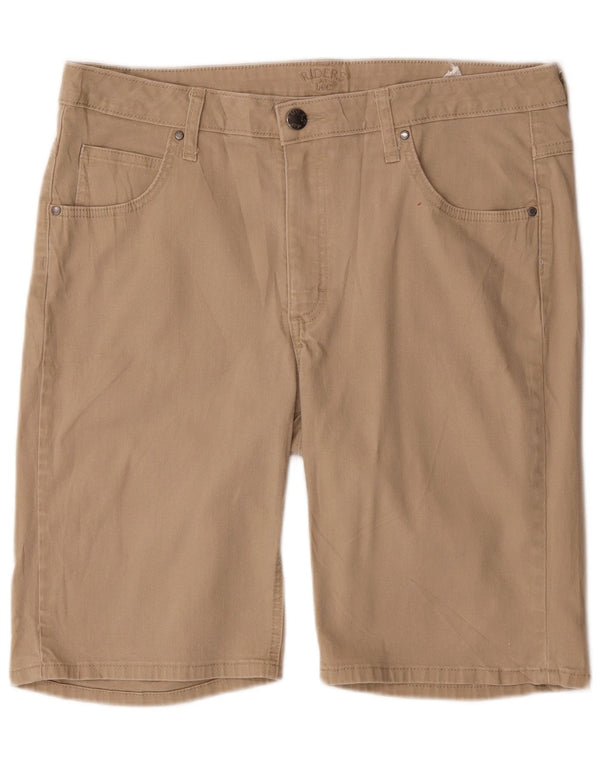 Lee Womens Riders Casual Shorts UK 14 Large W34 Бежевые хлопковые шорты