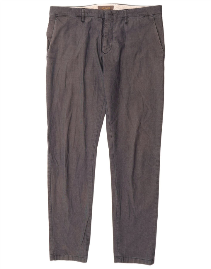 SIVIGLIA Мужские прямые брюки-чиносы W35 L32 Темно-синие, хлопок