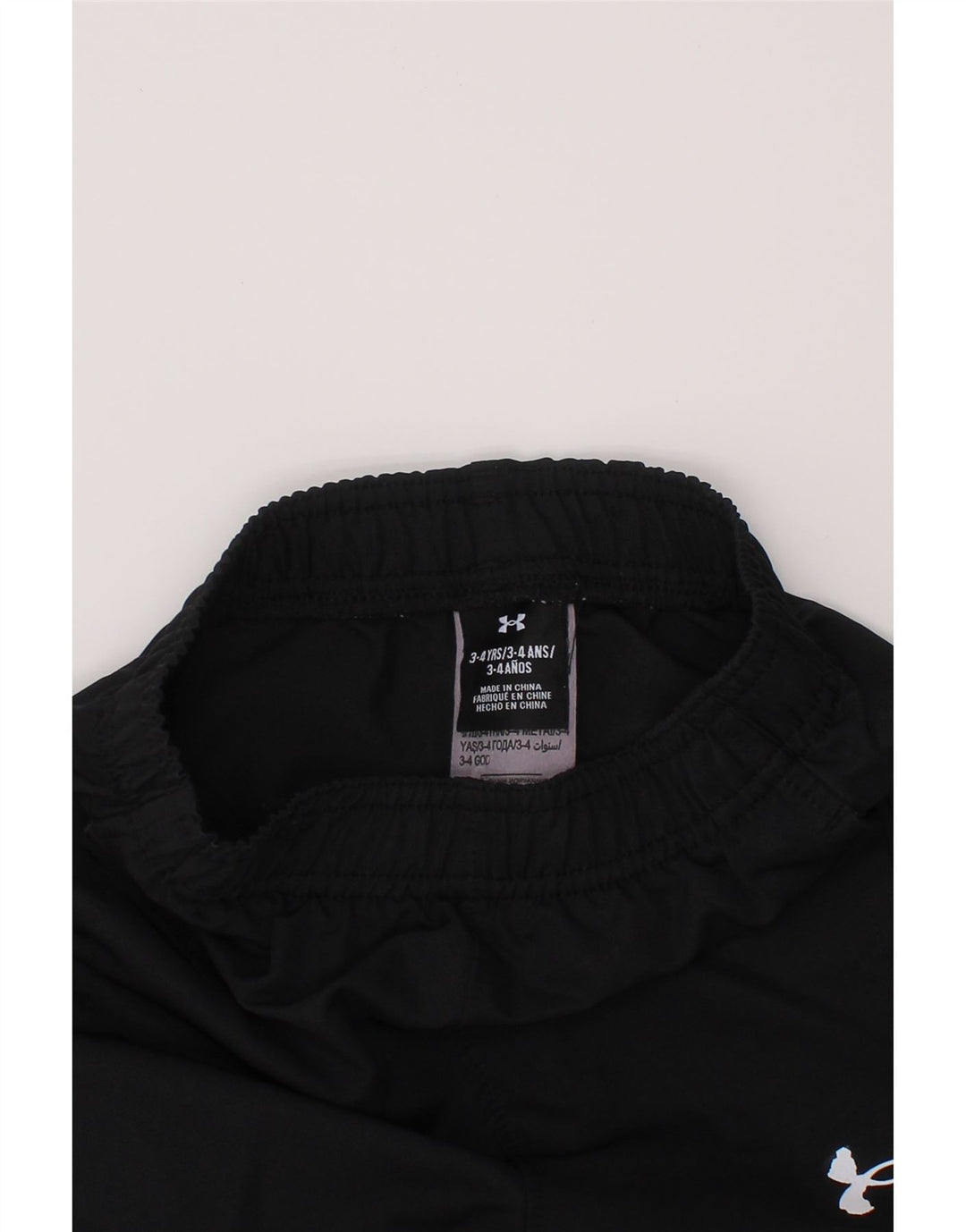 Спортивный костюм с графическим рисунком для мальчиков UNDER ARMOR, брюки для бега, 3–4 года, черные