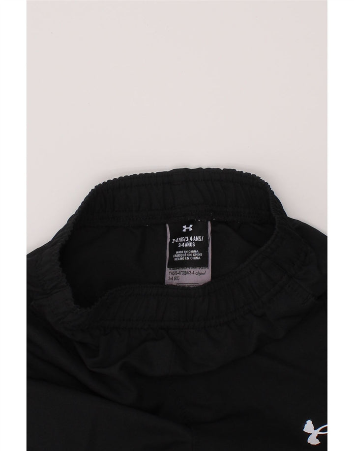 Спортивный костюм с графическим рисунком для мальчиков UNDER ARMOR, брюки для бега, 3–4 года, черные