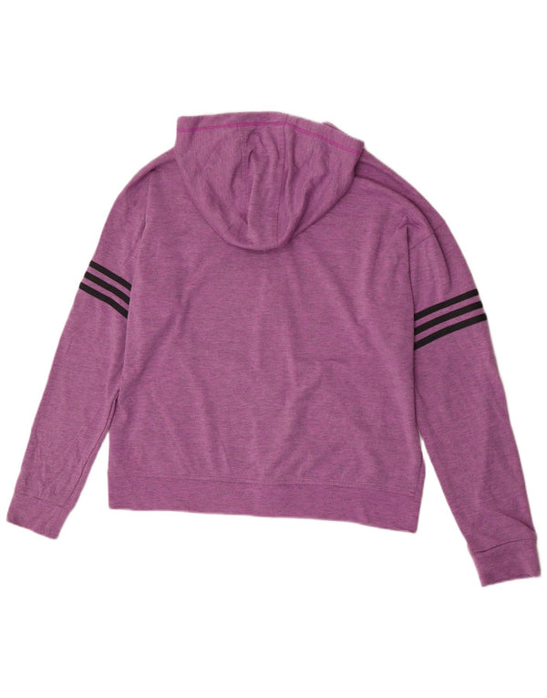 Женский свитер с капюшоном на молнии Adidas Oversized UK 16/18, большой фиолетовый полиэстер